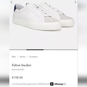 Vince Fulton White Leather/Gray Suede  Sneakers Size EU45 / US 11